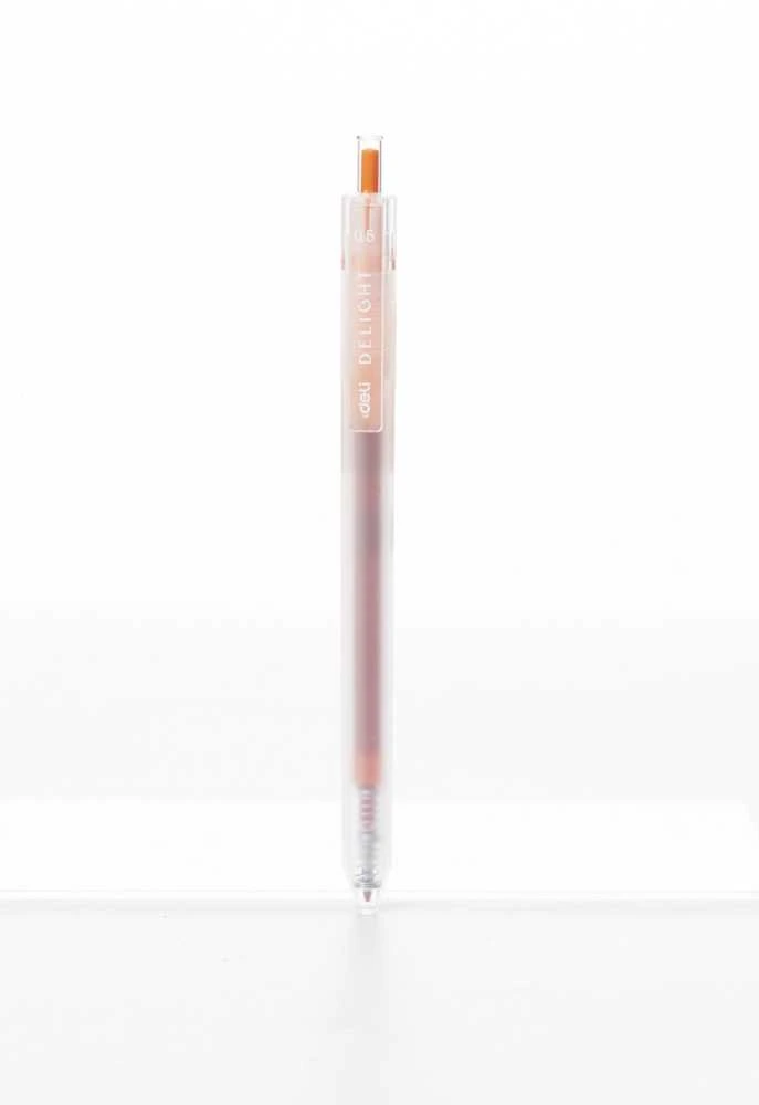 Gelinis rašiklis Deli Delight, 0,5 mm, oranžinės spalvos