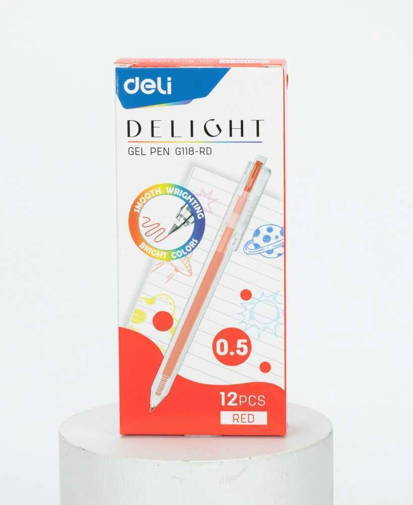 Gelinis rašiklis Deli Delight 0.5 mm raudonas