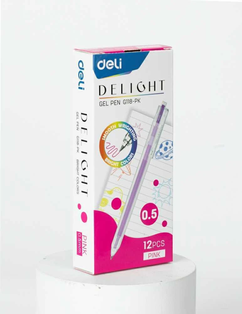 Gelinis rašiklis Deli Delight 0,5 mm rožinis
