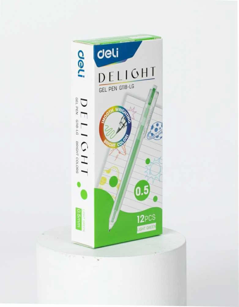 Gelinis rašiklis Deli Delight 0,5 mm šviesiai žalias