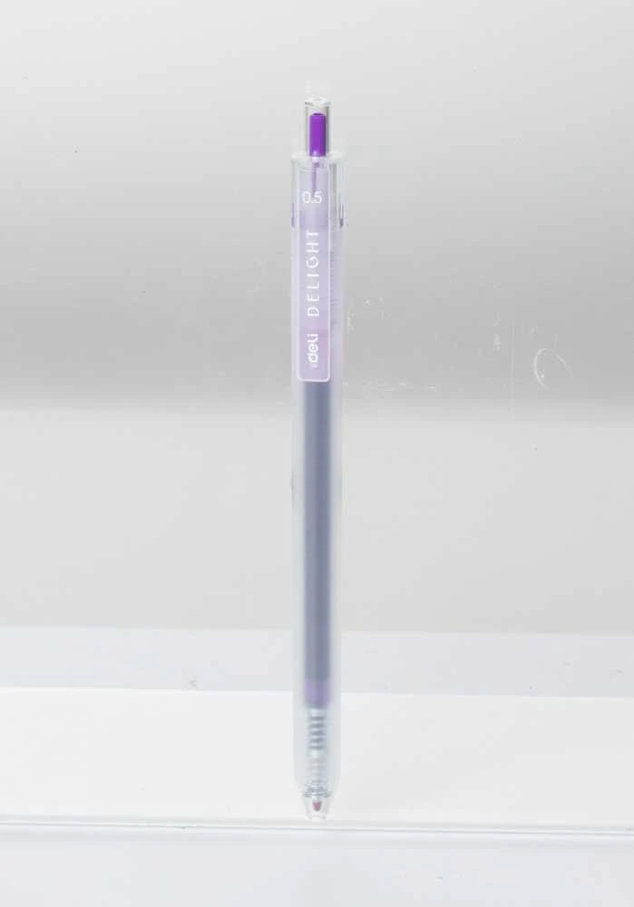 Gelinis rašiklis Deli Delight, 0,5 mm, violetinės spalvos