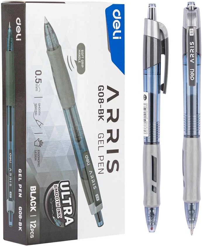 Gelinis rašiklis Deli G08 0.5mm juodas