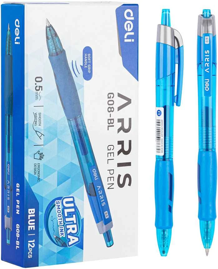 Delli Gelinis rašiklis Deli G08 0.5mm mėlynas