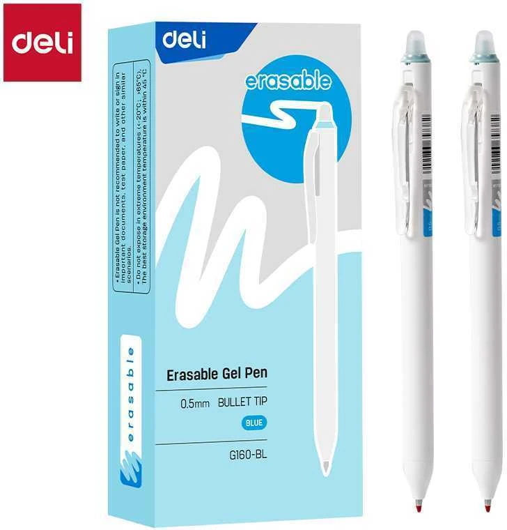 Gelinis rašiklis Deli, G160, 0.5 mm, ištrinamas, šviesiai mėlynos spalvos