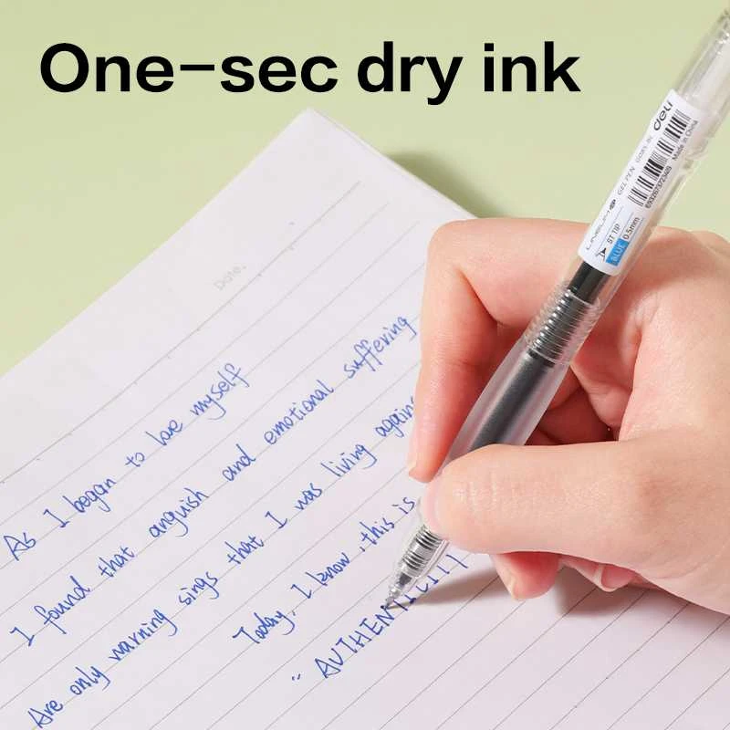 Gelinis rašiklis Deli Lineum Gel 0,5mm, greitai džiūstantis, mėlynos spalvos