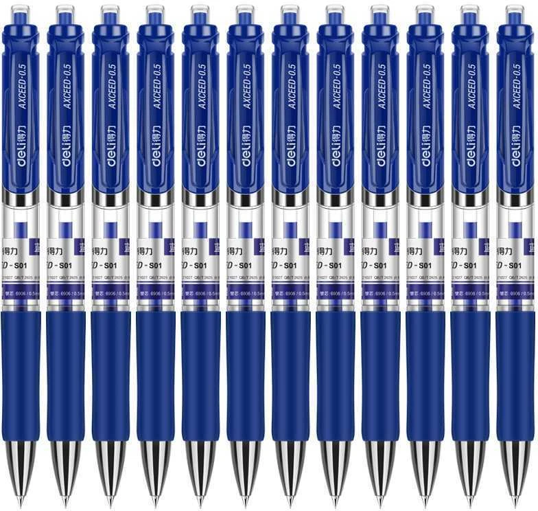 Gelinis rašiklis Deli S01 0.5mm mėlynas