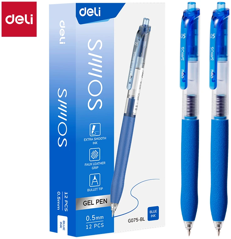 Gelinis rašiklis DELI SMMOS G075 0,5mm, mėlynos spalvos