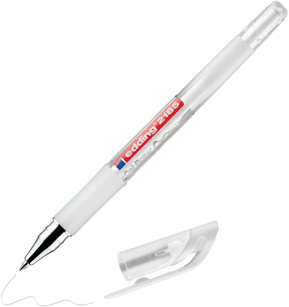 Gelinis rašiklis Edding 2185 0,7mm, baltos spalvos gelis