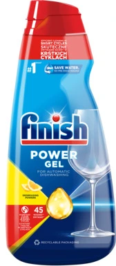 Gelis indaplovėms FINISH Allin1 Max Power Gel Lemon, 900 ml