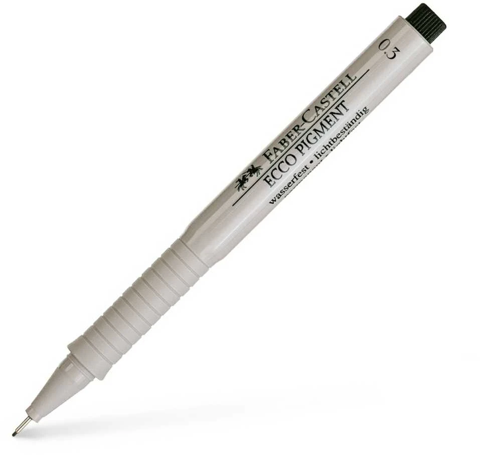 Grafinis rašiklis Faber-Castell Ecco Pigment, 0.3mm, juodos spalvos
