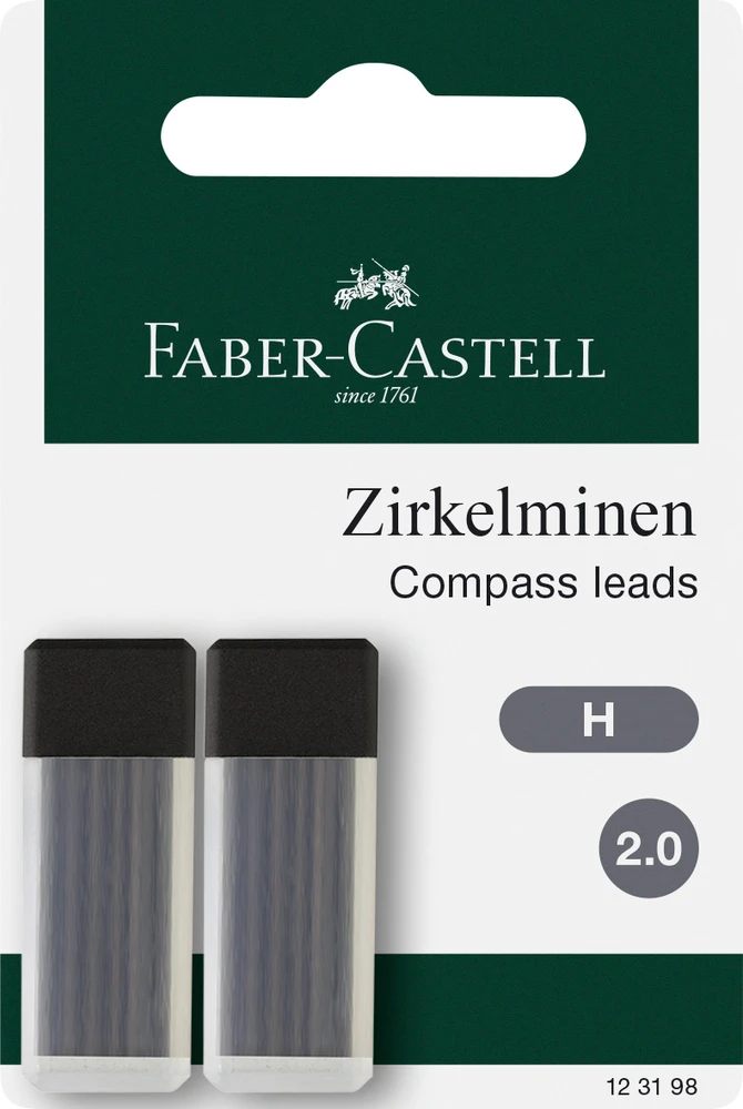 Faber-Castell Grafitai skriestuvui Faber-Casell, H, 2x6vnt