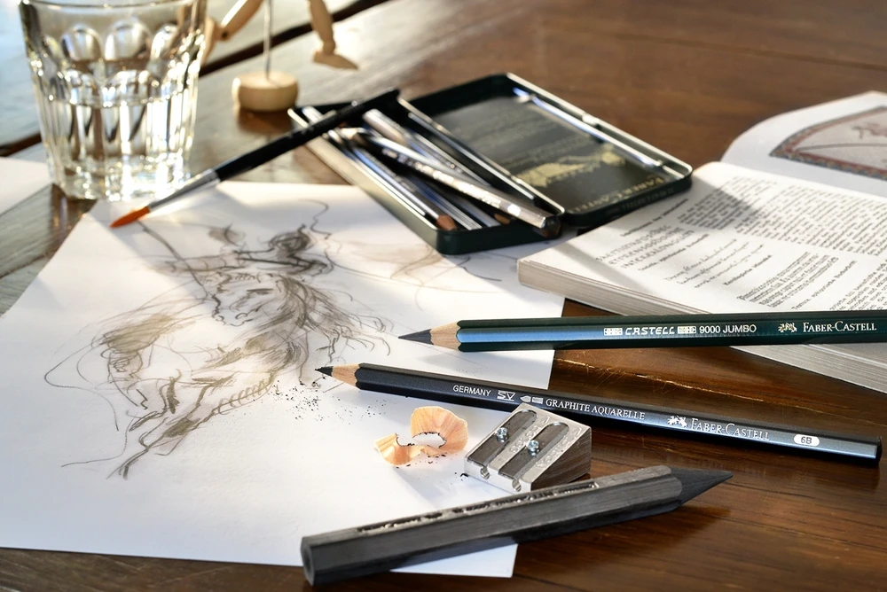 Grafitinė Kreidelė Faber-Castell PITT Monochrome, spalva 129905, 6B
