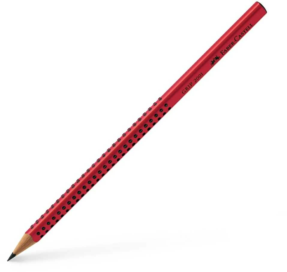 Grafitinis pieštukas Faber-Castell Grip 2001 Two Tone, B, raudonos spalvos