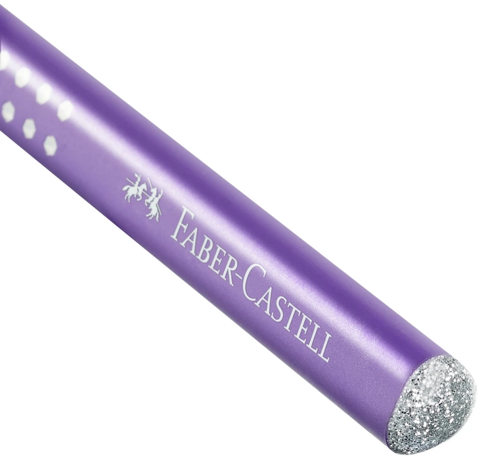 Grafitinis pieštukas Faber-Castell Jumbo Sparkle, violetinės spalvos