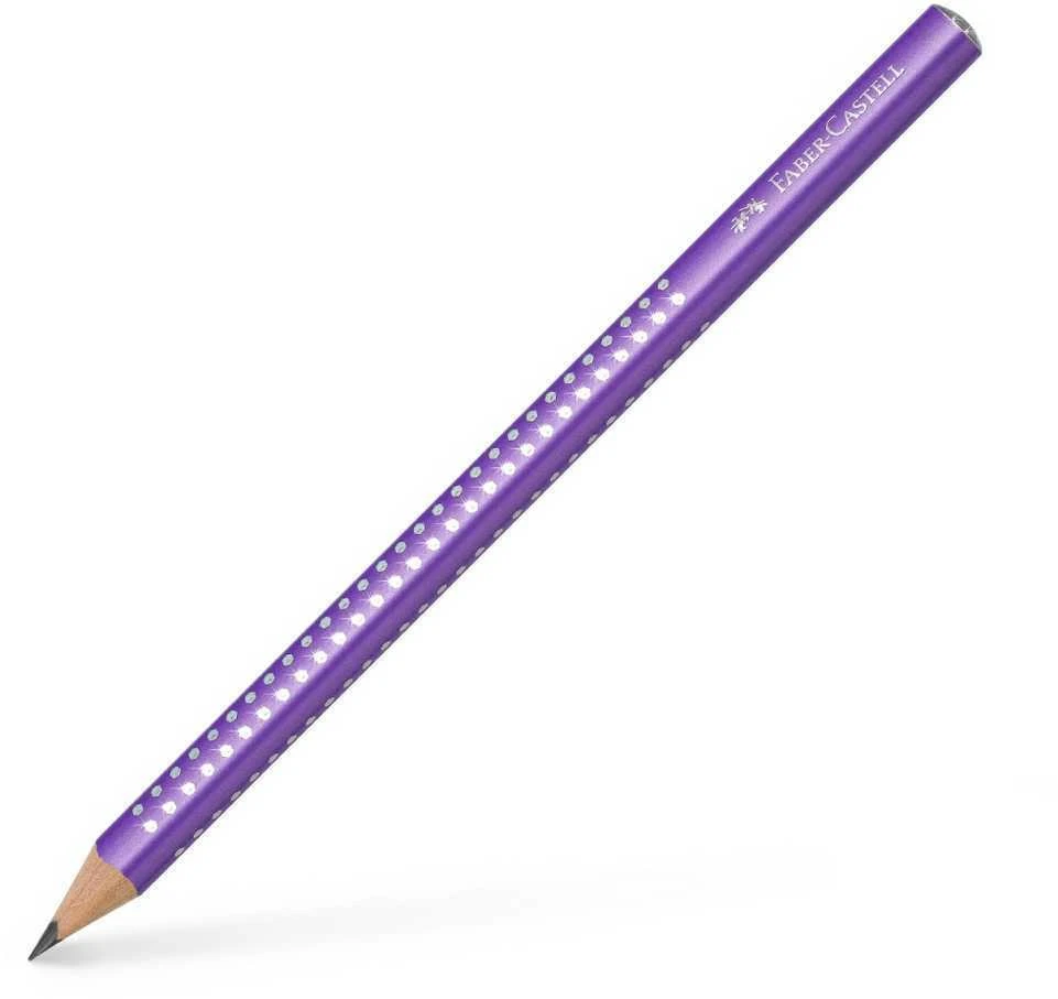 Grafitinis pieštukas Faber-Castell Jumbo Sparkle, violetinės spalvos