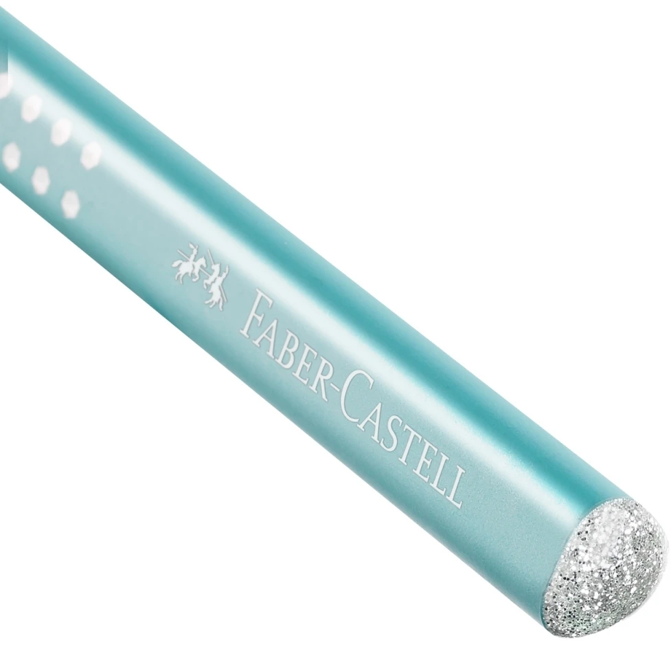 Grafitinis pieštukas Faber-Castell Jumbo Sparkle, turkio spalvos