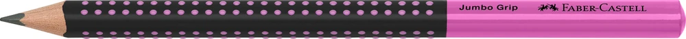 Grafitinis pieštukas Faber-Castell Jumbo Grip 2001 Two Tone, juodos / rožinės spalvos