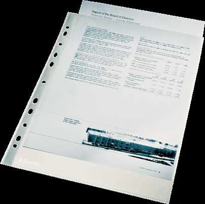 Leitz Įmautės Esselte, A4, 40 mikr., blizgios (100) 0809-103