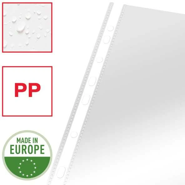 Leitz Įmautės Esselte, A4, 40 mikr., blizgios (100) 0809-103
