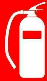 Informacinis lipdukas Charlot, 85x85mm, GESINTUVO VIETA, raudonas