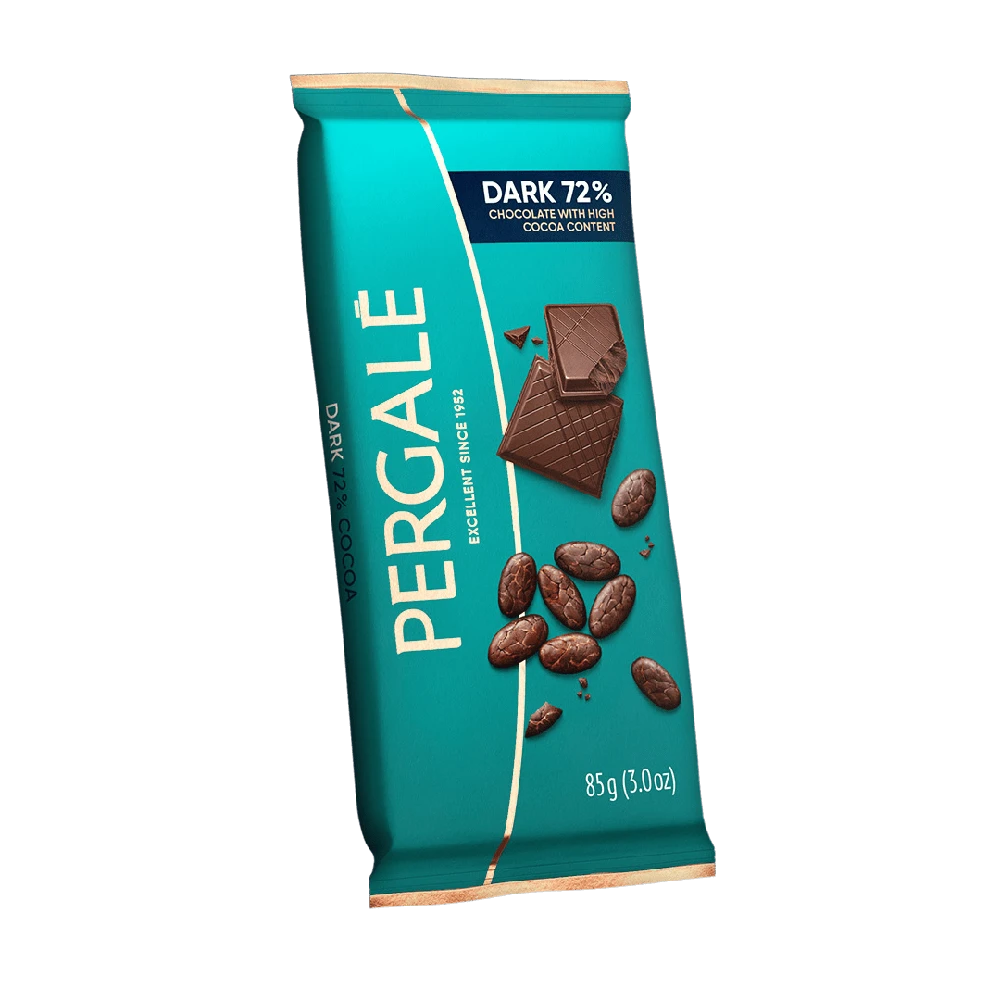 Vilniaus Pergale Šokoladas PERGALĖ, juodasis, 72%, 85 g
