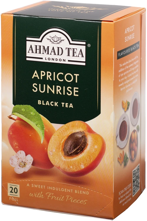 Juodoji arbata Ahmad Apricot, 20x2g