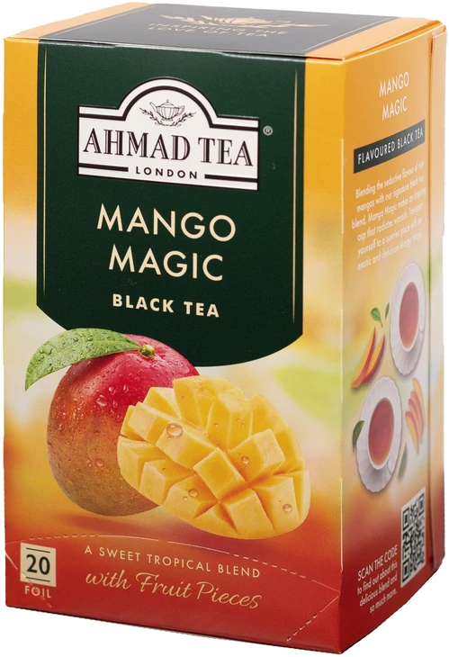 Juodoji arbata Ahmad Mango, 20x2g