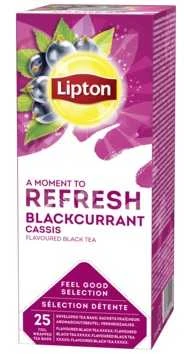 Lipton juodoji arbata su juodaisiais serbentais pakuotėje