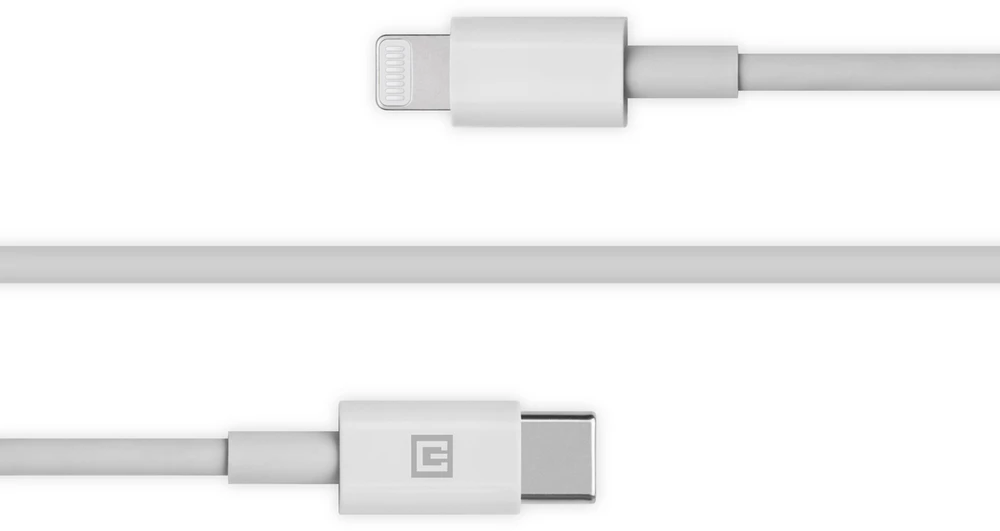 Kabelis REAL-EL MFI PD USB tipas C – Lightning TPE baltas 1m, TPE