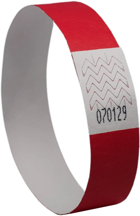 Avery Zweckform Kontrolinė apyrankė Tyvek 265x19mm, neoninės raudonos spalvos