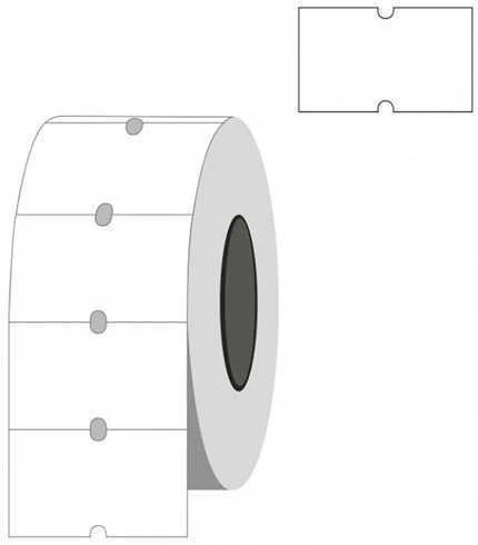 Kainų etiketės 21,5 x 12, stačiakampės, 1000vnt, baltos spalvos