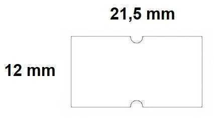 Kainų etiketės 21,5 x 12, stačiakampės, 1000vnt, baltos spalvos
