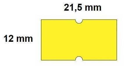 Kainų etiketės 21,5×12, stačiakampės, 1000vnt, geltonos spalvos
