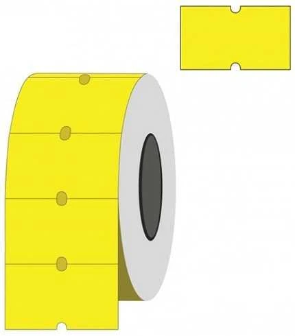 Kainų etiketės 21,5×12, stačiakampės, 1000vnt, geltonos spalvos