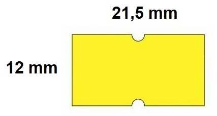 Kainų etiketės 21,5×12, stačiakampės, 1000vnt, geltonos spalvos