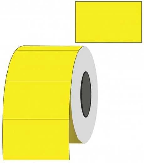 Kainų etiketės 26x16mm, stačiakampės, 1000vnt, geltonos spalvos