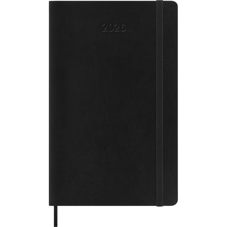 KNYGA Bookshop Kalendorius-užrašų knygutė Moleskine 2026 13x21cm, diena, minkštas viršelis, juodos spalvos