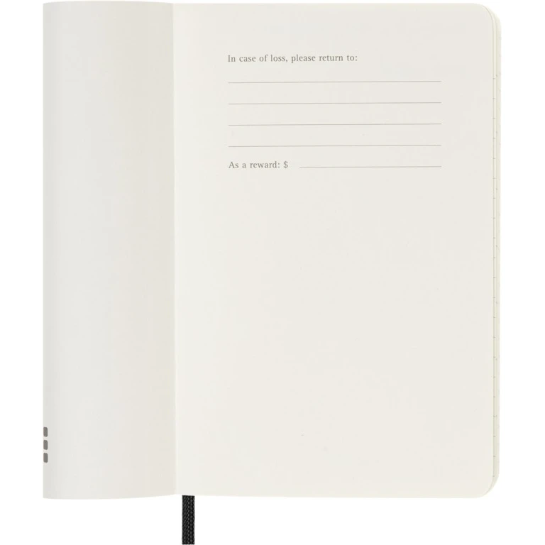 Kalendorius-užrašų knygutė Moleskine 2026 9x14cm, savaitė, minkštu viršeliu, juodos spalvos