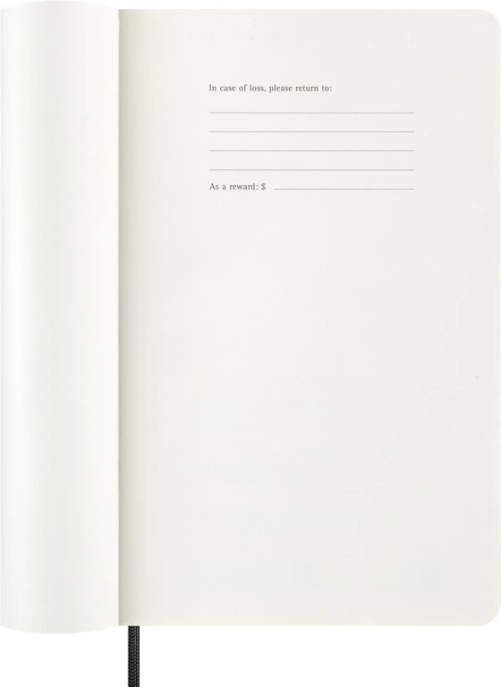 Kalendermärkmik Moleskine 2027 9x14cm, nädal H, pehmed kaaned, must