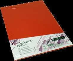 Kartonas College A4/20l, koralų raudonos spalvos CO44, 160g/m2, palaidi lapai