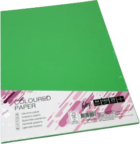 Kartonas College A4/20l, tamsiai žalios spalvos DG47, 160g/m2, palaidi lapai