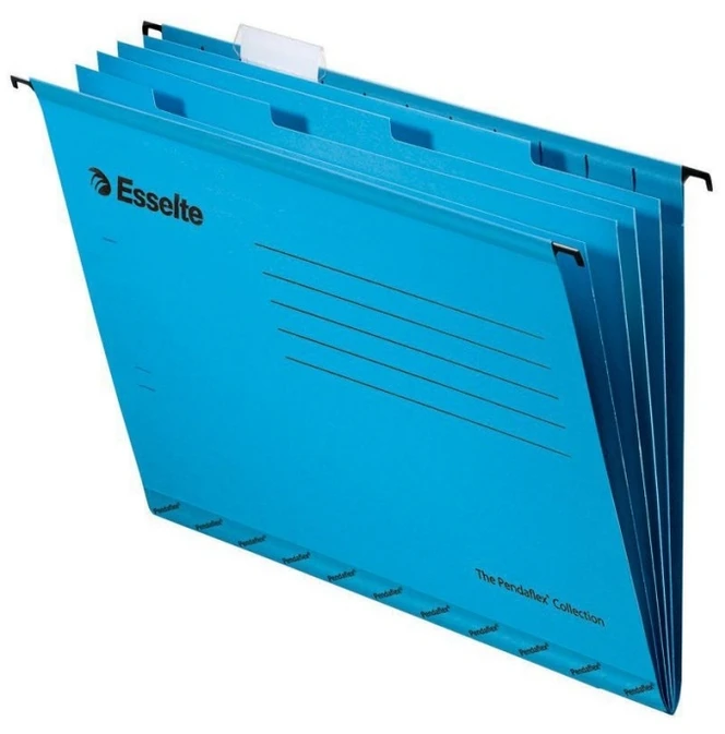 Esselte Kartotekinis vokas Esselete Standart, A4, su 4 skirtukais, mėlynos spalvos, 1vnt