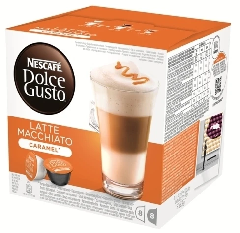 NESCAFÉ® Dolce Gusto® Caramel Latte Macchiato kava 16 kapsulių dėžutėje 168.8g
