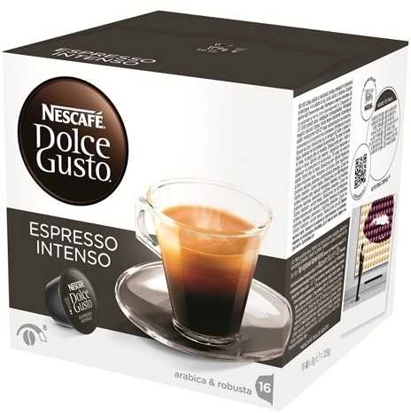Nescafe Dolce Gusto Espresso Intenso Kava, 16 kapsulių dėžutėje