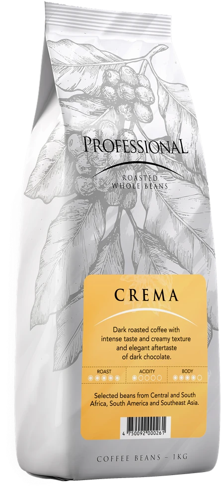 Melna Coffee Kavos pupelės PROFESSIONAL CREMA, 1kg