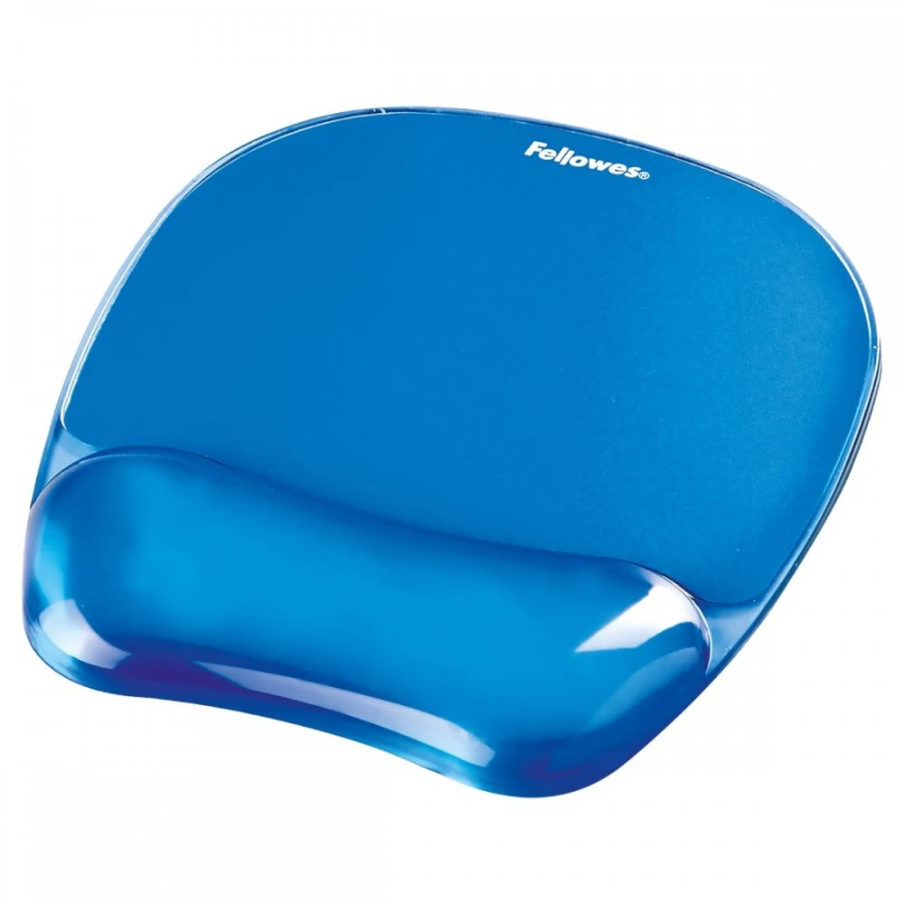 FELLOWES CRYSTAL Mėlynas Pelės kilimėlis w/ riešo atrama