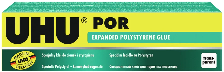 Klijai putplasčui ir polistirolui UHU por, 50ml