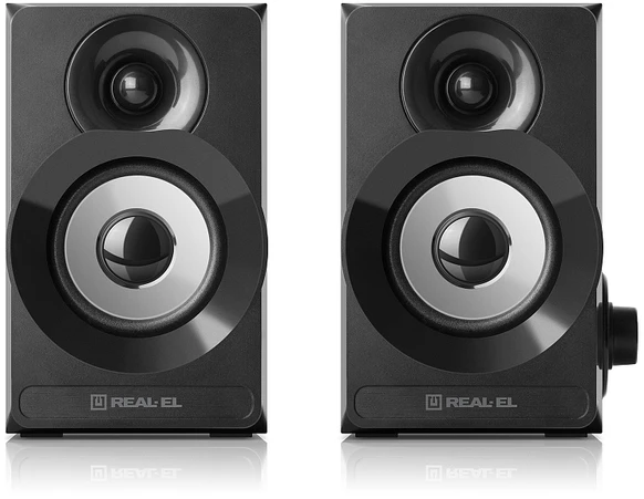 Kompiuterio kolonėlės Kolonėlės REAL-EL S-200 juodos spalvos