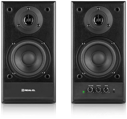 Kompiuterio kolonėlės Kolonėlės REAL-EL S-305 juodos spalvos