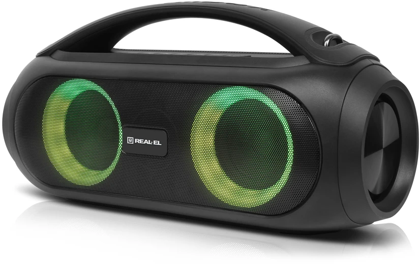 Kompiuterio kolonėlės Kolonėlės REAL-EL X-745 juodos spalvos, Bluetooth, nešiojami